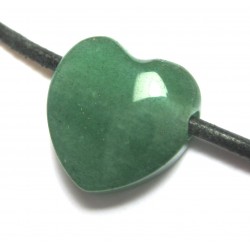 Herz gebohrt Grünquarz 15 mm
