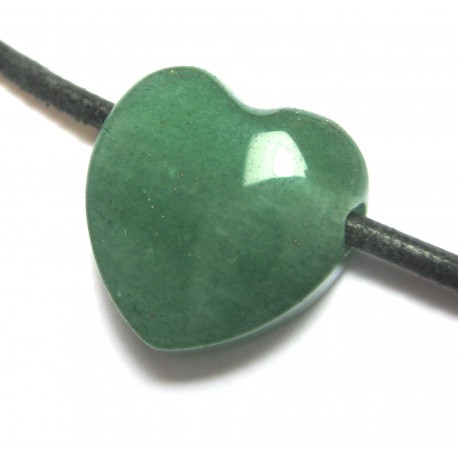 Herz gebohrt Grünquarz 15 mm