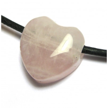 Herz gebohrt Rosenquarz 15 mm DERZEIT NICHT LIEFERBAR