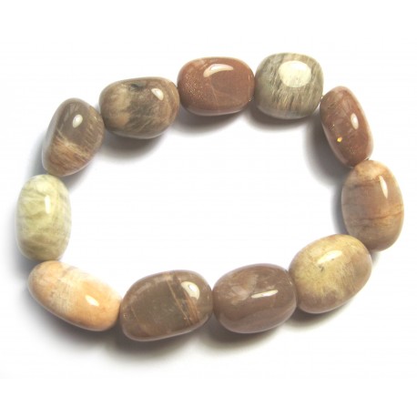 Nugget-Armband große Steine Mondstein 16 - 20 mm