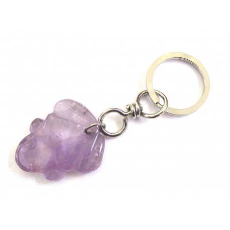 Schlüsselanhänger Frosch Amethyst