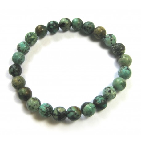 Kugel-Armband Chrysokoll in Matrix stabilisiert 8 mm