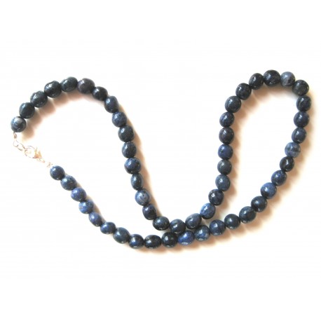 Nugget-Kette Dumortieritquarz A 47-48 cm