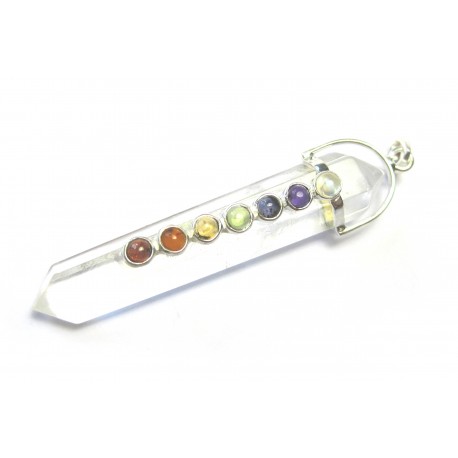 Chakra-Anhänger Bergkristall 925er Silber