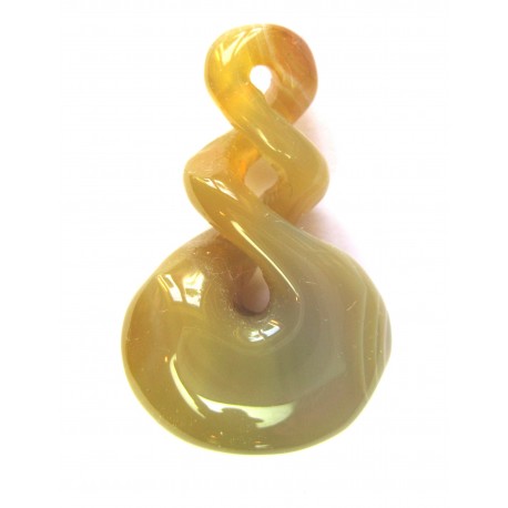 Maori Doppelacht Achat braunrot