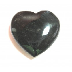 Herz Obsidian Silber 38 mm
