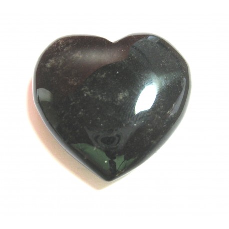 Herz Obsidian Silber 38 mm