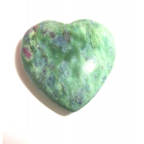 Herz Fuchsit mit Rubin 38 mm
