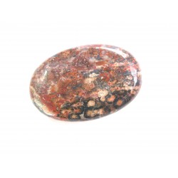 Linsenstein Rhyolith Leopardenfell 3 x 4,5 cm