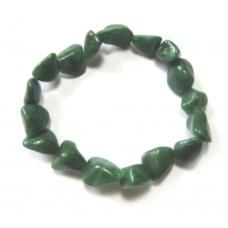 Nugget-Armband kleine Steine Budstone (Grünschiefer) 10 - 12 mm
