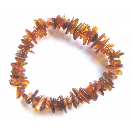 Armband Bernstein Splitter dunkel 19 cm (erhitzt)