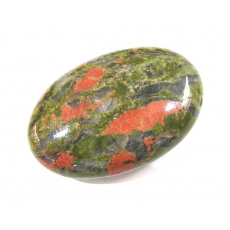 Linsenstein Epidot Unakit 3 x 4,5 cm