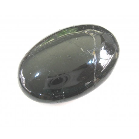 Linsenstein Turmalin schwarz (stab.) 3 x 4,5 cm