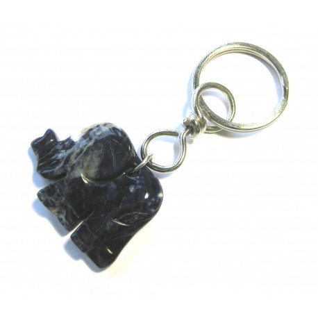 Schlüsselanhänger Elefant Sodalith
