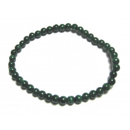 Kugel-Armband Malachit (stabilisiert) 4 mm