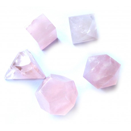 Platonische Körper Rosenquarz 3 cm
