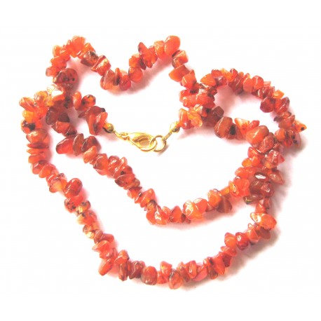 Splitter-Kette Carneol (erhitzt) 45 cm
