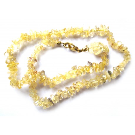 Splitter-Kette Citrin (erhitzt) 45 cm