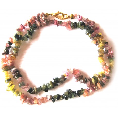 Splitter-Kette Turmalin bunt 45 cm