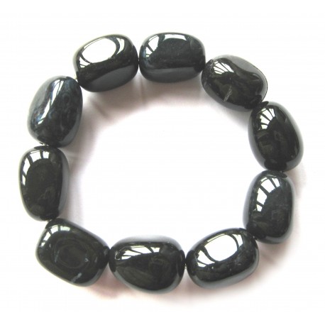 Nugget-Armband große Steine Onyx (gefärbt) 16 - 20 mm