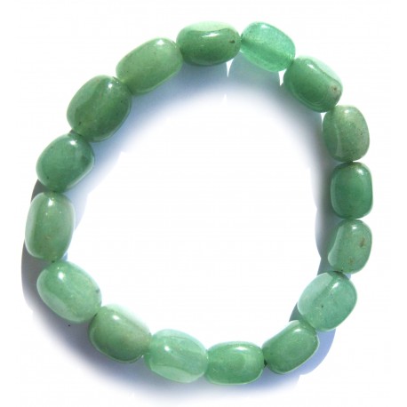 Nugget-Armband kleine Steine Grünquarz 10 - 12 mm