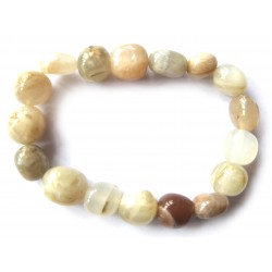 Nugget-Armband kleine Steine Mondstein 10 - 12 mm