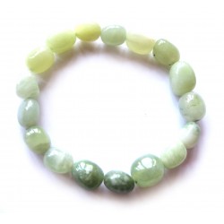 Nugget-Armband kleine Steine Serpentin grün 10 - 12 mm