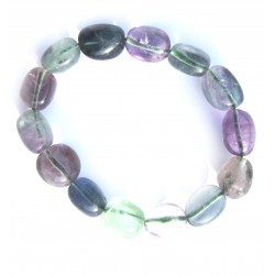 Nugget-Armband kleine Steine Fluorit 10 - 12 mm