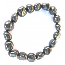 Nugget-Armband kleine Steine Hämatit 10 - 12 mm