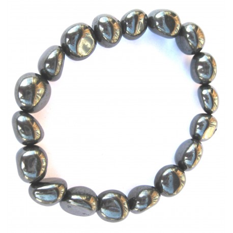 Nugget-Armband kleine Steine Hämatit 10 - 12 mm