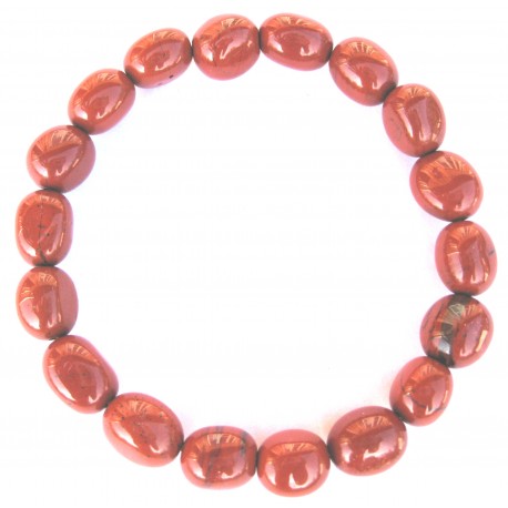 Nugget-Armband kleine Steine Jaspis rot 10 - 12 mm