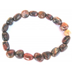 Nugget-Armband kleine Steine Jaspis Brekzie 10 - 12 mm