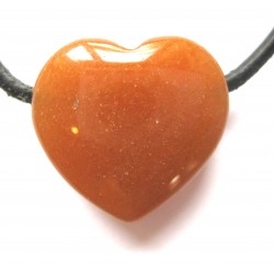 Herz gebohrt Quarz orange 18 mm