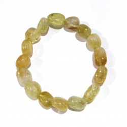 Nugget-Armband kleine Steine Citrin (erhitzt) 10 - 12 mm