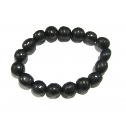 Nugget-Armband kleine Steine Schungit (Steinkohle) 10 - 12 mm