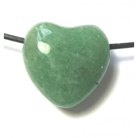 Herz gebohrt Aventurinquarz grün 25 mm