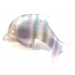 Delfin 5 cm gebohrt Fluorit lilagrün