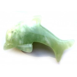 Delfin 5 cm gebohrt Serpentin grün