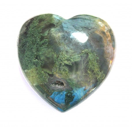 Herz Moosachat grün (Chalcedon)  30 mm