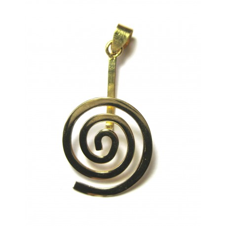 Donut-Spirale Rund Silber vergoldet klein 30 mm