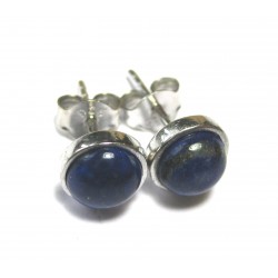 Ohrstecker Lapislazuli Cabochon 6 mm 925er Silber