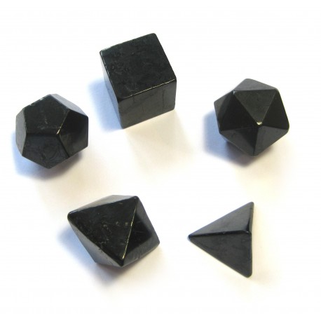 Platonische Körper Schungit (Steinkohle) 3 cm