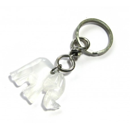 Schlüsselanhänger Elefant Bergkristall