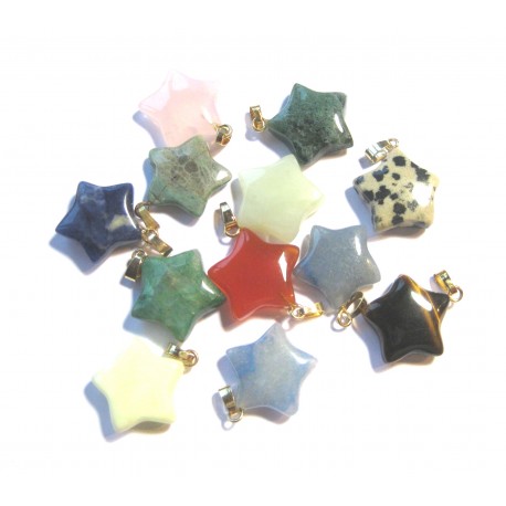 Stern mit Öse 1,8 cm Mischung VE 10 Stück