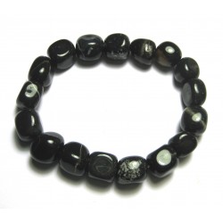 Nugget-Armband kleine Steine Onyx (gefärbt) 10 - 12 mm