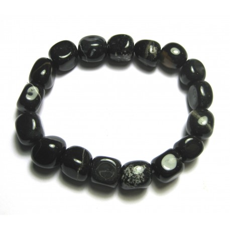 Nugget-Armband kleine Steine Onyx (gefärbt) 10 - 12 mm