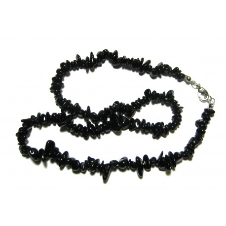 Splitterkette Turmalin schwarz 45 cm