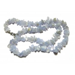 Splitterkette Chalcedon blau 45 cm