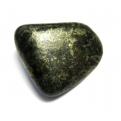 Trommelstein Chalcopyrit in Nephrit 100 g
