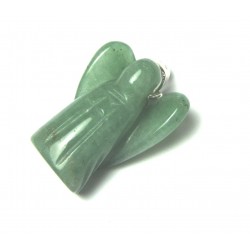 Engel-Anhänger Aventurinquarz grün 2 cm 925er Silber